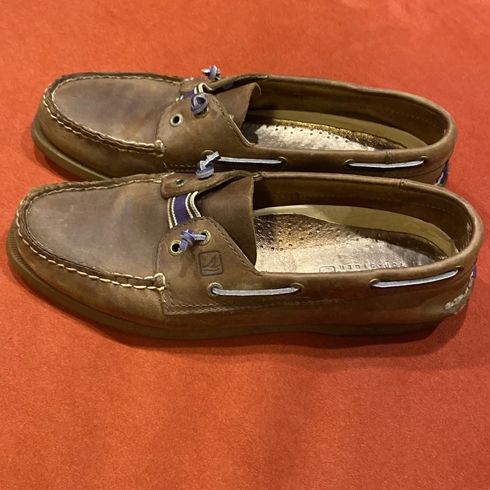 Sperry brown top-sider moccasins shoes size 8.5